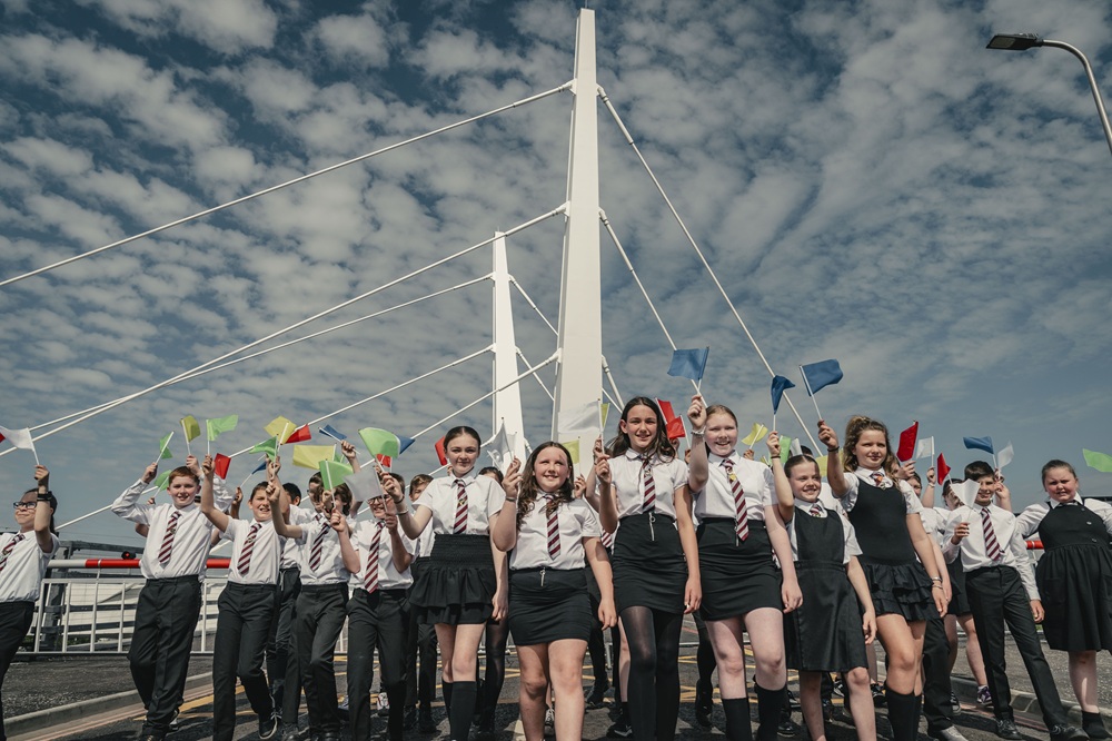 Video: River Clyde's first opening road bridge launches