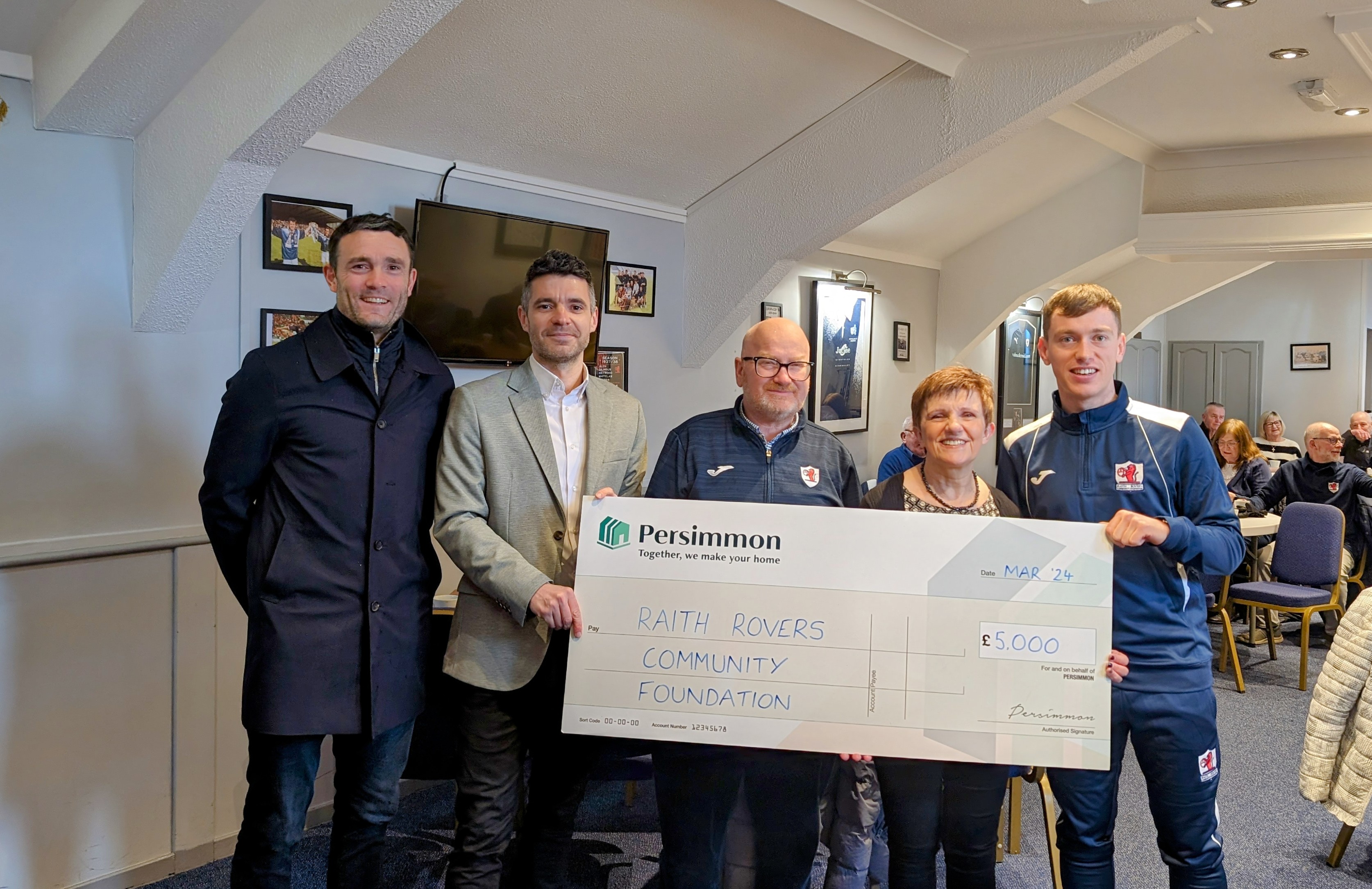 Raith Rovers Community Foundation scores bumper donation from Persimmon