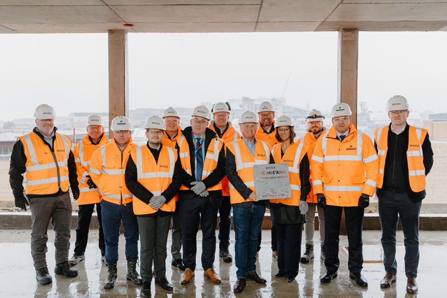 Moda celebrates topping out final homes at Edinburgh development