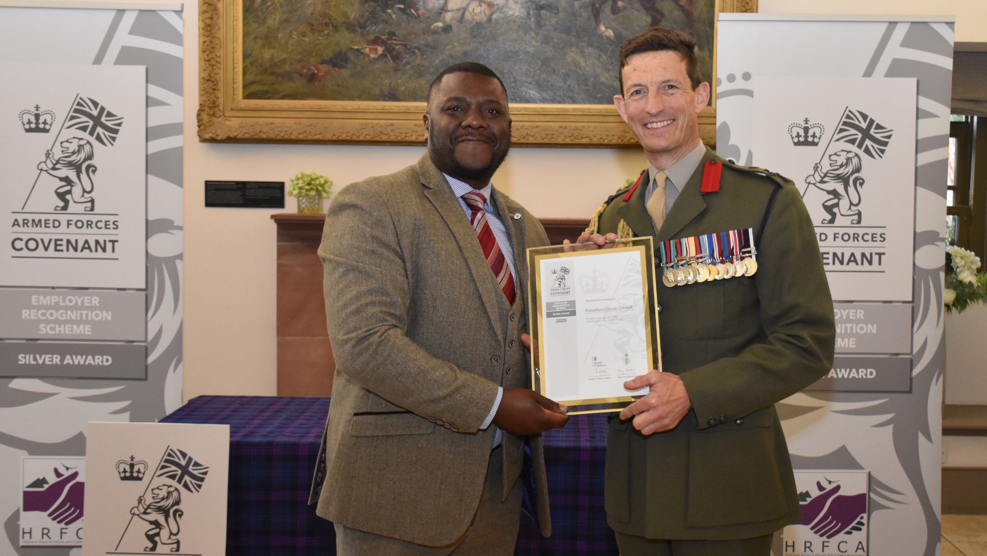 Robertson recognised for supporting armed forces community
