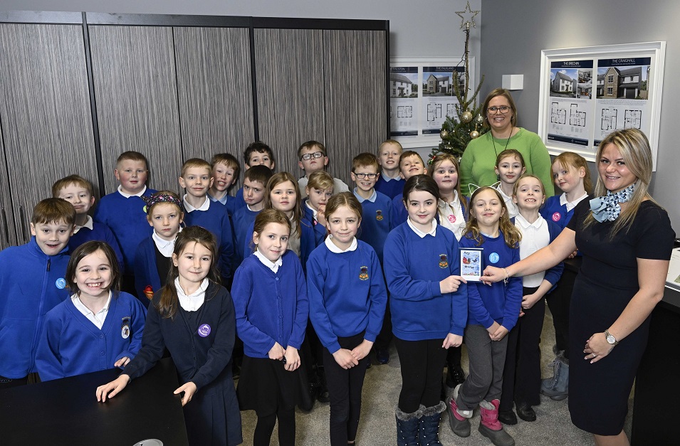 Rosewell pupil crowned Christmas card champion by Barratt Developments