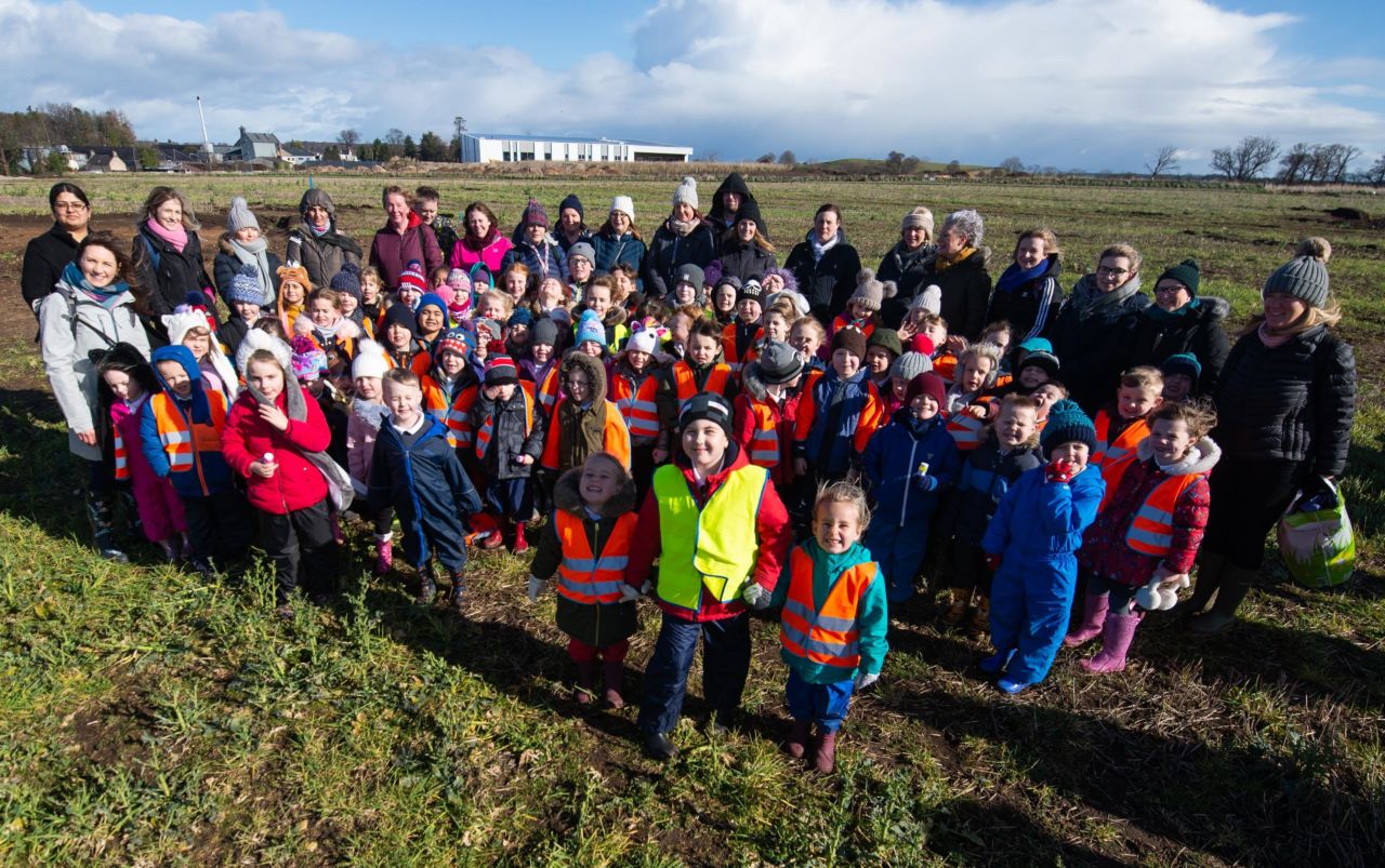 Pupils mark start of work on £12.8m Elgin school