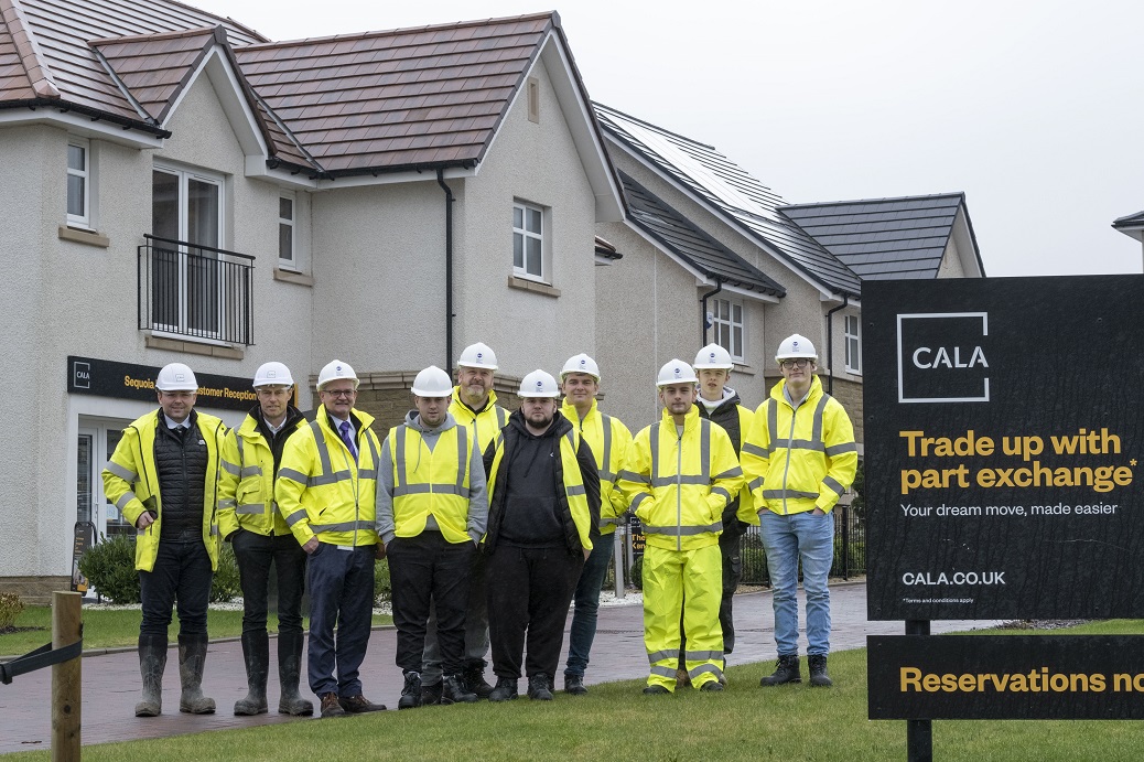 Cala site team welcomes South Lanarkshire College students