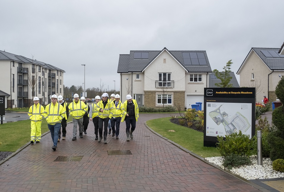 Cala site team welcomes South Lanarkshire College students