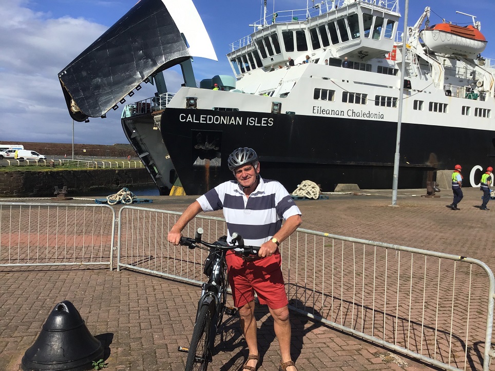 SNIPEF member cycles 56 miles round Arran to raise money for CHAS