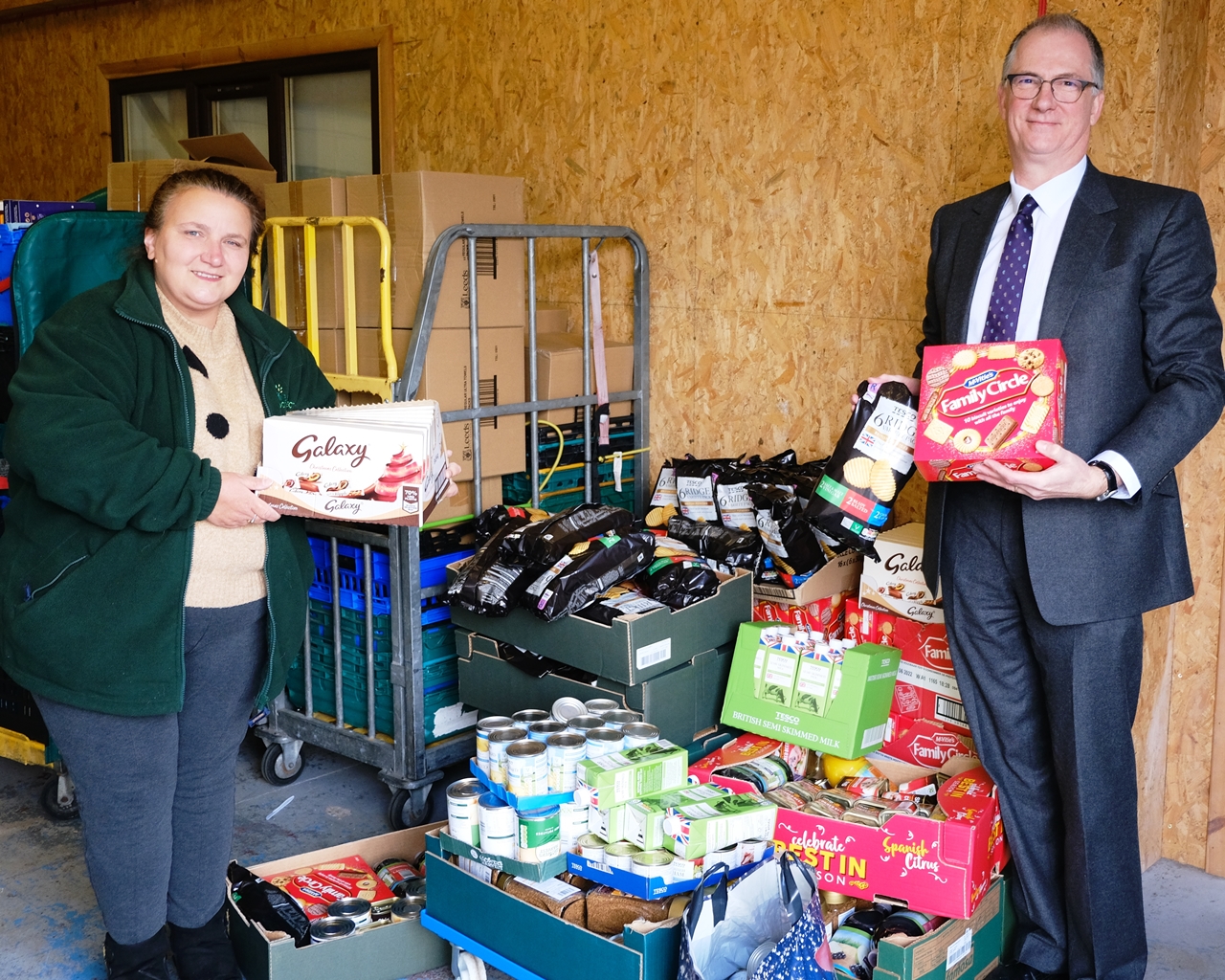 S Harrison delivers Christmas cheers to Edinburgh foodbank