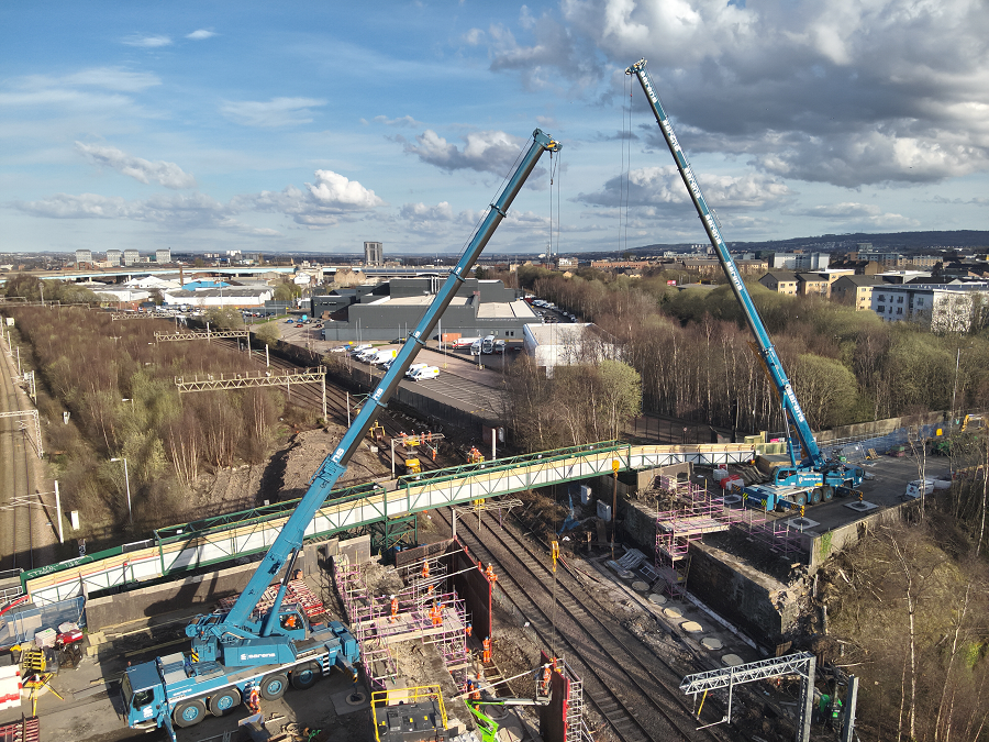 Video: Glasgow bridge demolition sees £12.6m rail project take huge step forward