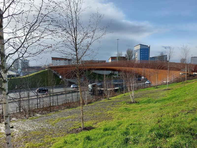 Landmark Sighthill Bridge over M8 soon to open to public