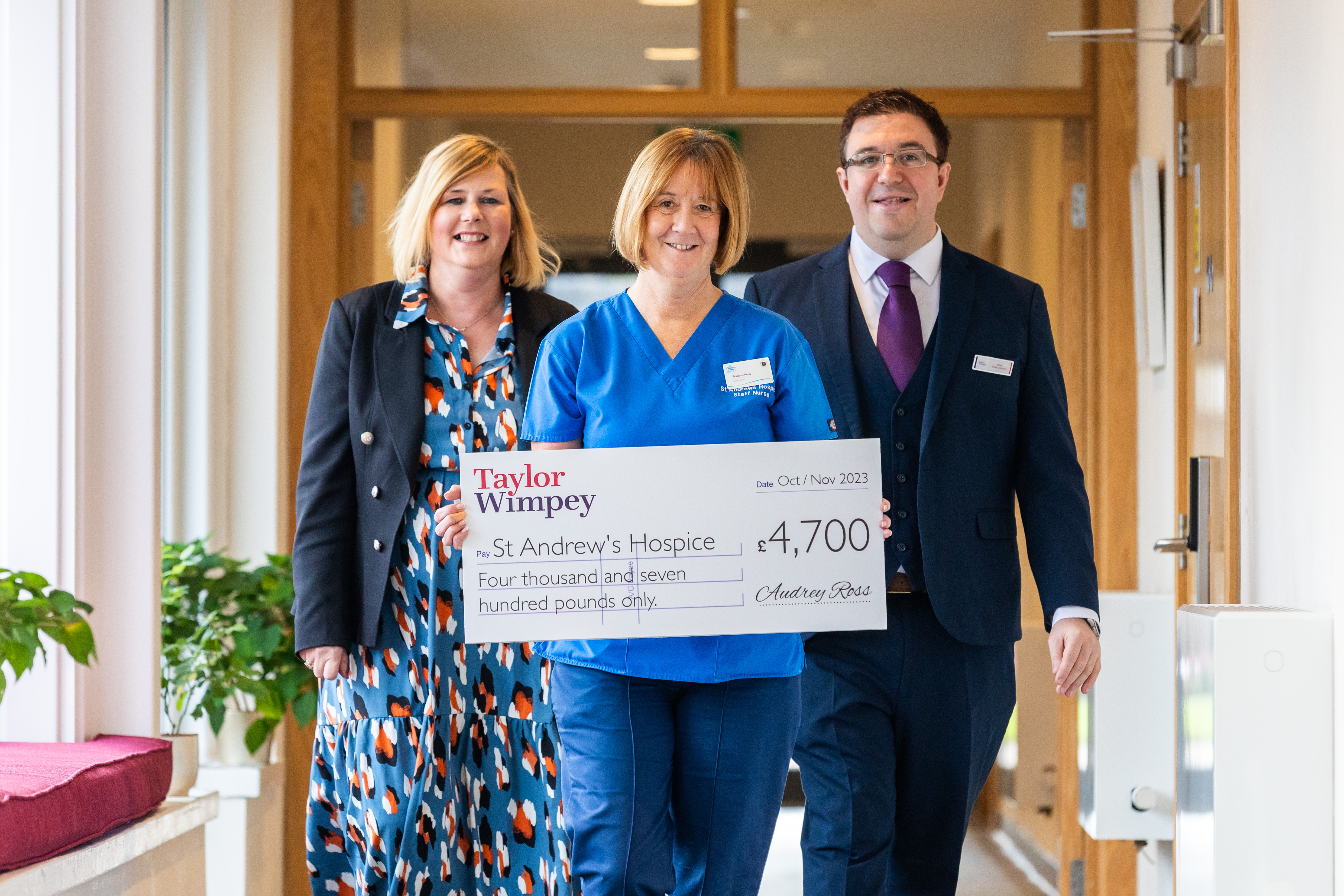 Taylor Wimpey announces partnership with St Andrew's Hospice in Airdrie