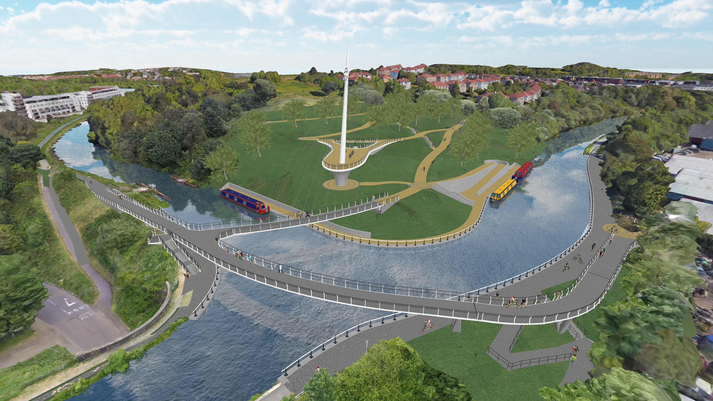 Designs unveiled for ‘landmark’ footbridge over Forth and Clyde canal