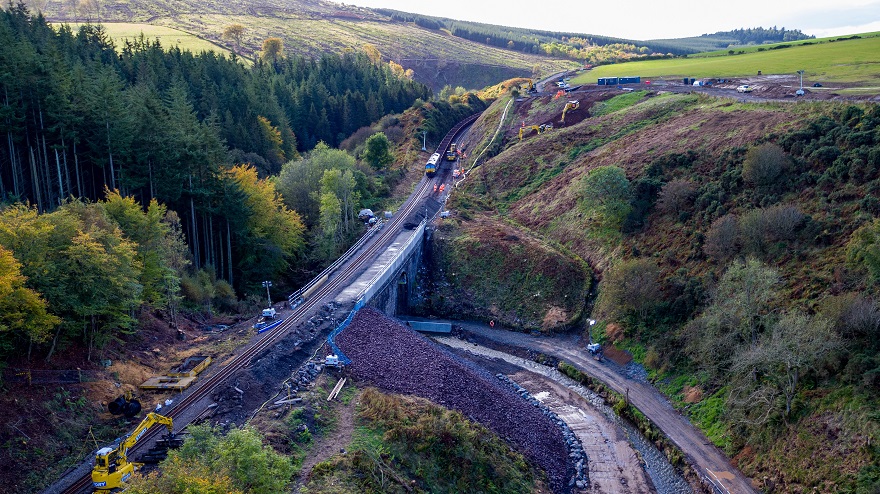 Track repairs under way at Stonehaven derailment site