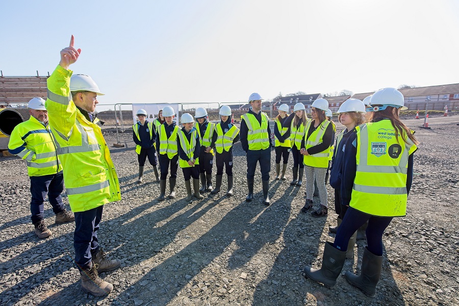 Winchburgh pupils work alongside developers to gain valuable career insights