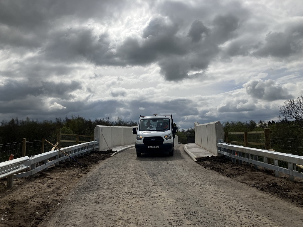 Thornton Road bridge reopens in East Kilbride