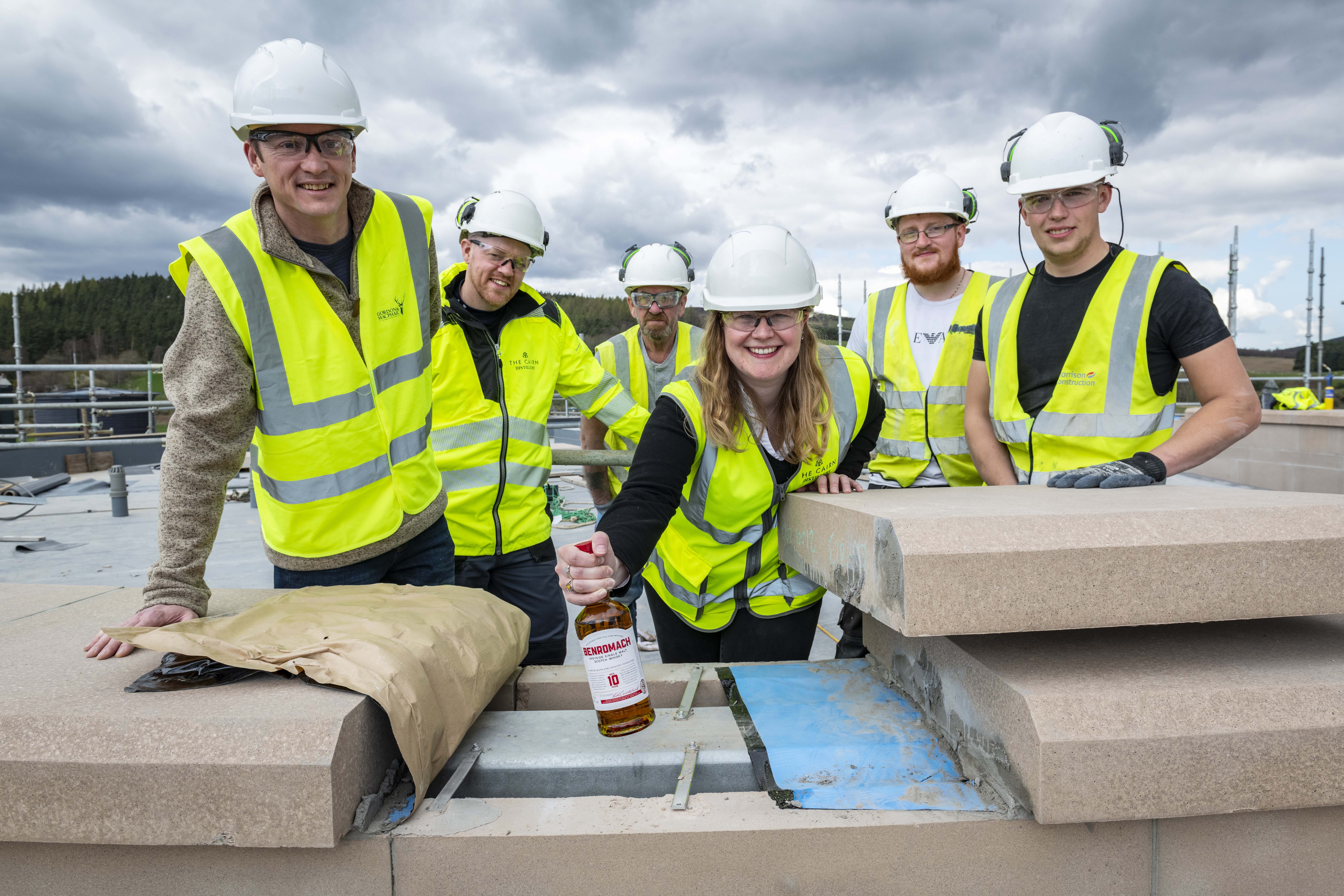 Grantown distillery toasts topping out milestone