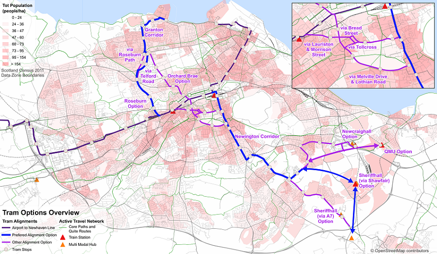 Recommended route for Granton to BioQuarter tram to go on show