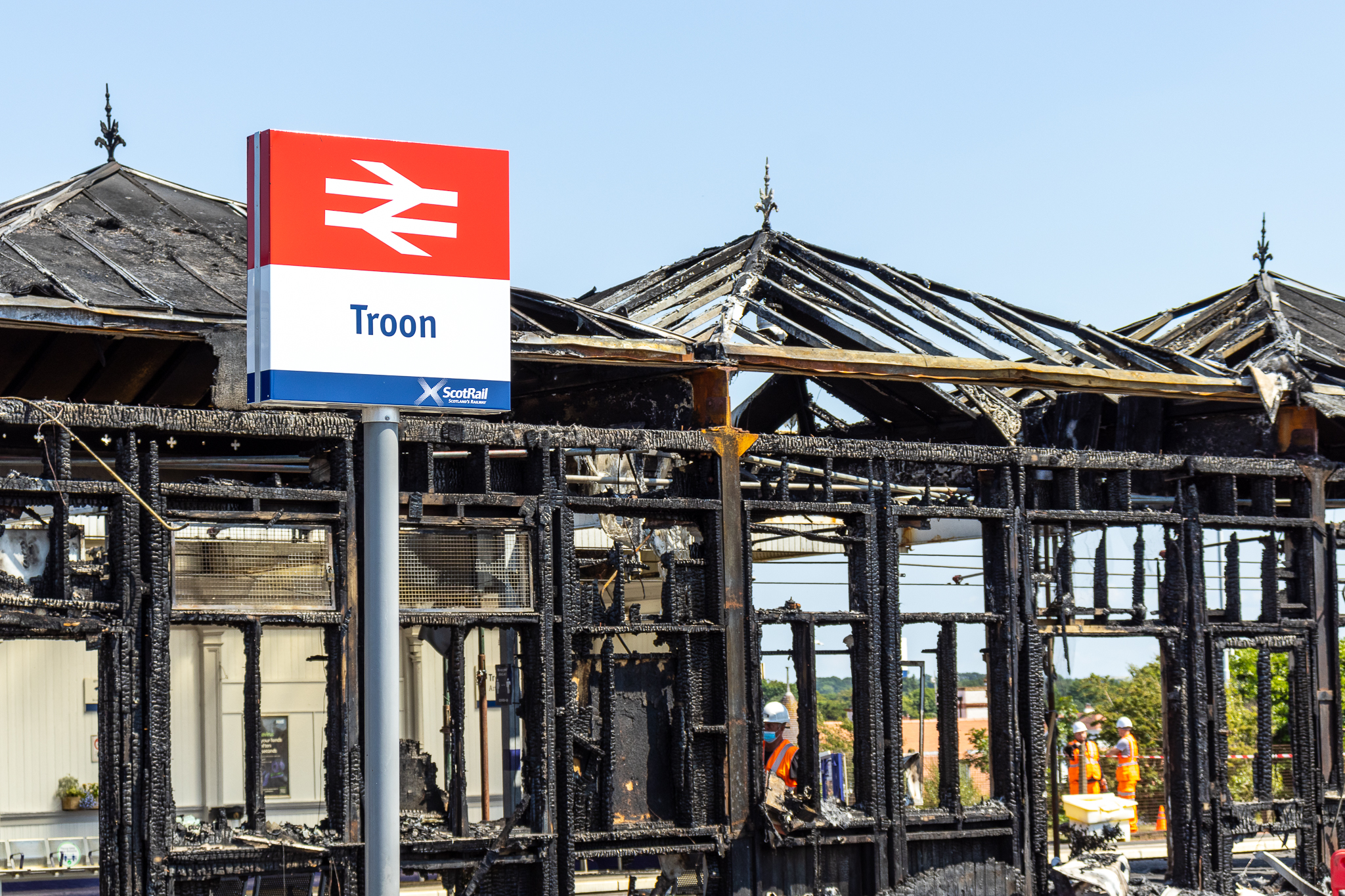 Trio of concept designs to redevelop fire-hit Troon station