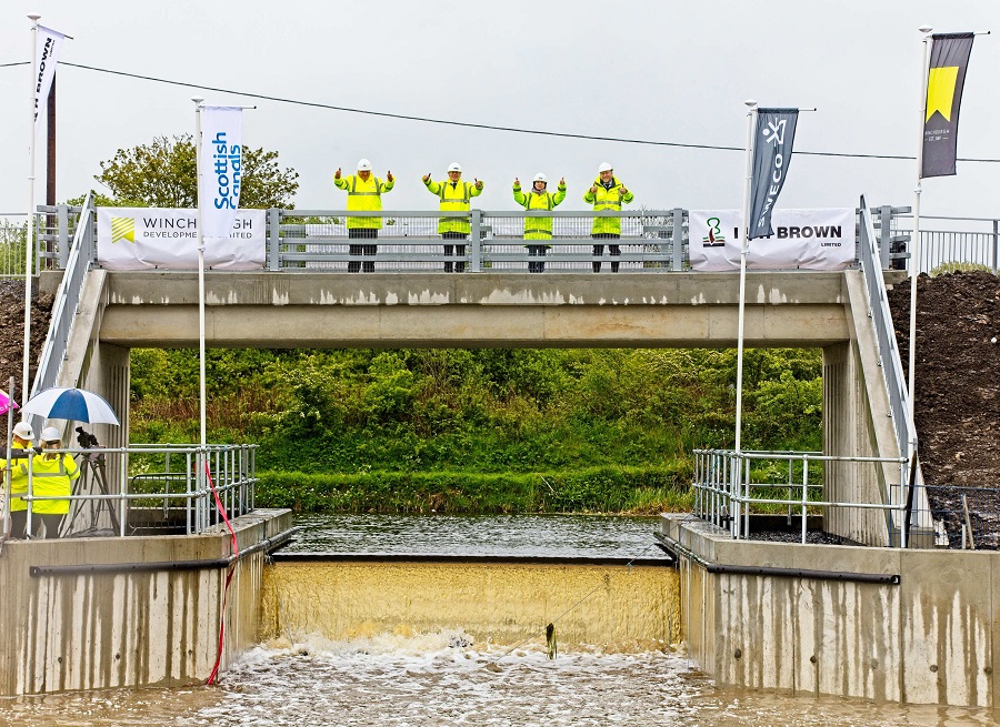 Winchburgh marina filled for first time