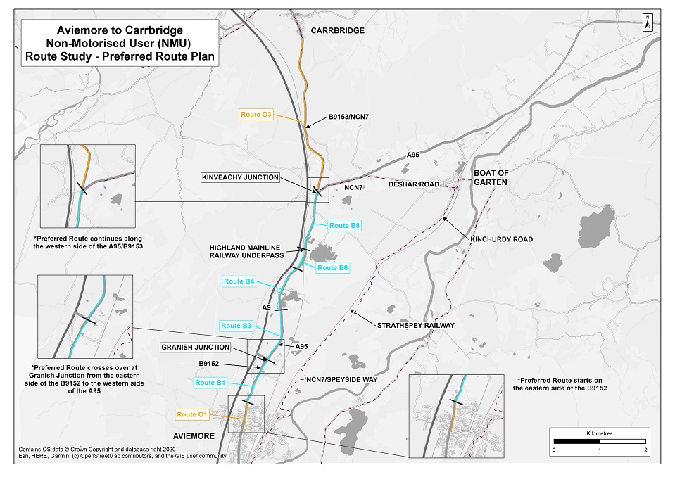 Preferred route chosen for Aviemore to Carrbridge path