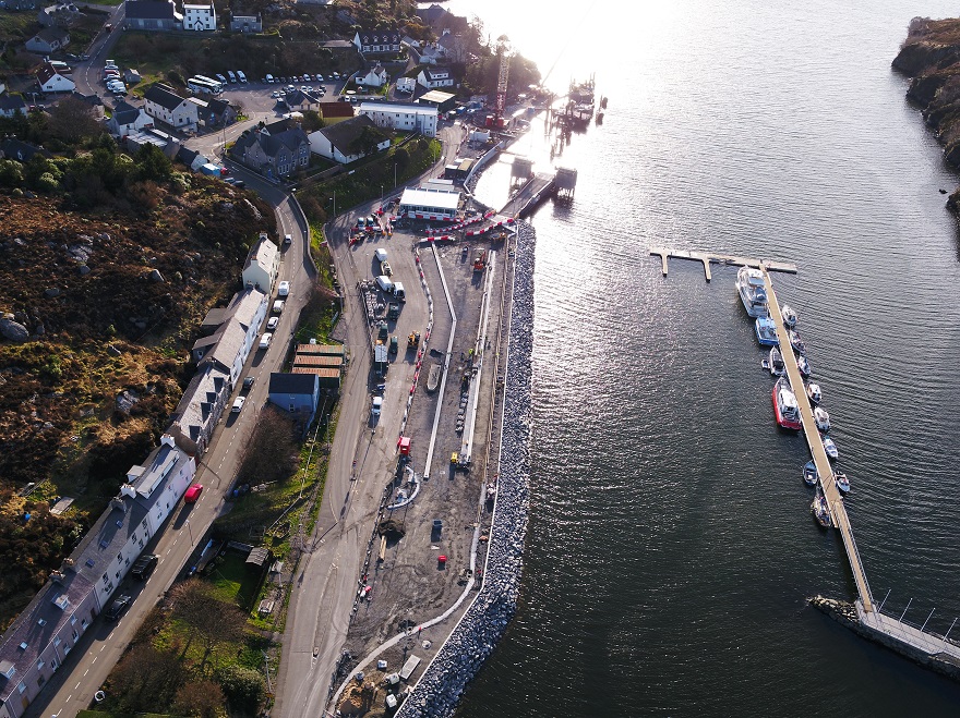 In Pictures: Tarbert Ferry Terminal pier takes 'huge step forward'