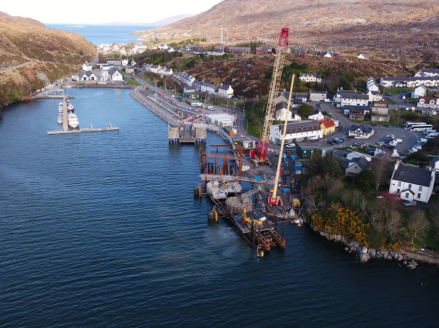 In Pictures: Tarbert Ferry Terminal pier takes 'huge step forward'
