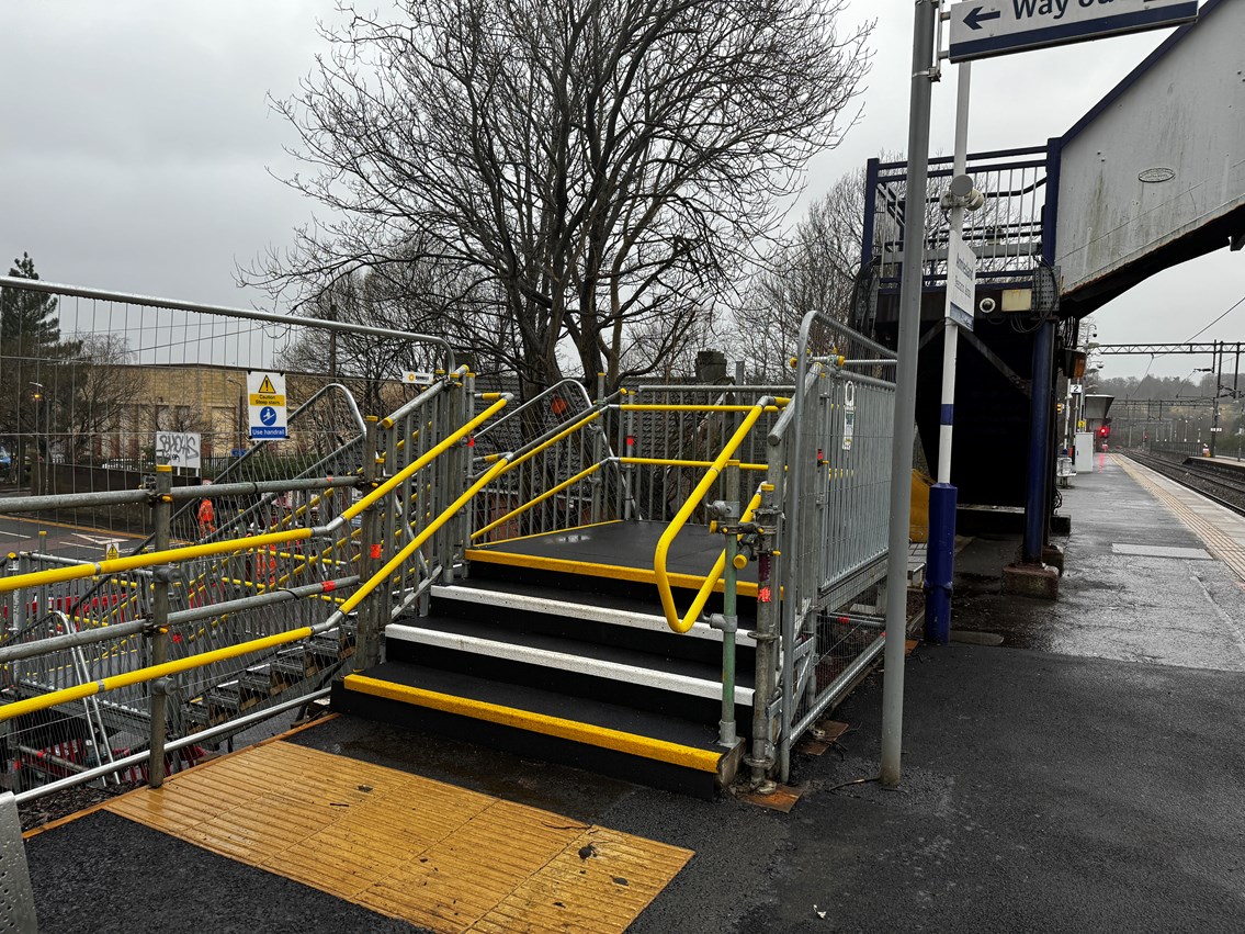 New temporary platform access opens at Anniesland station