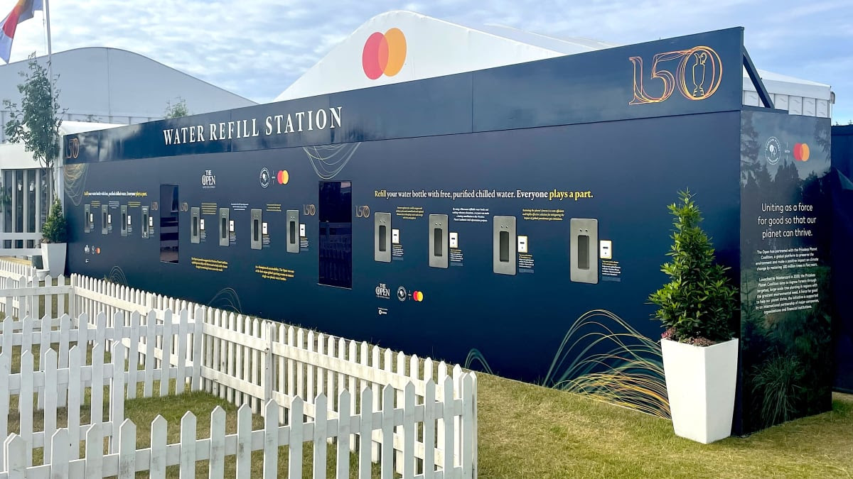 World's largest water refill station installed in St Andrews for The 150th Open