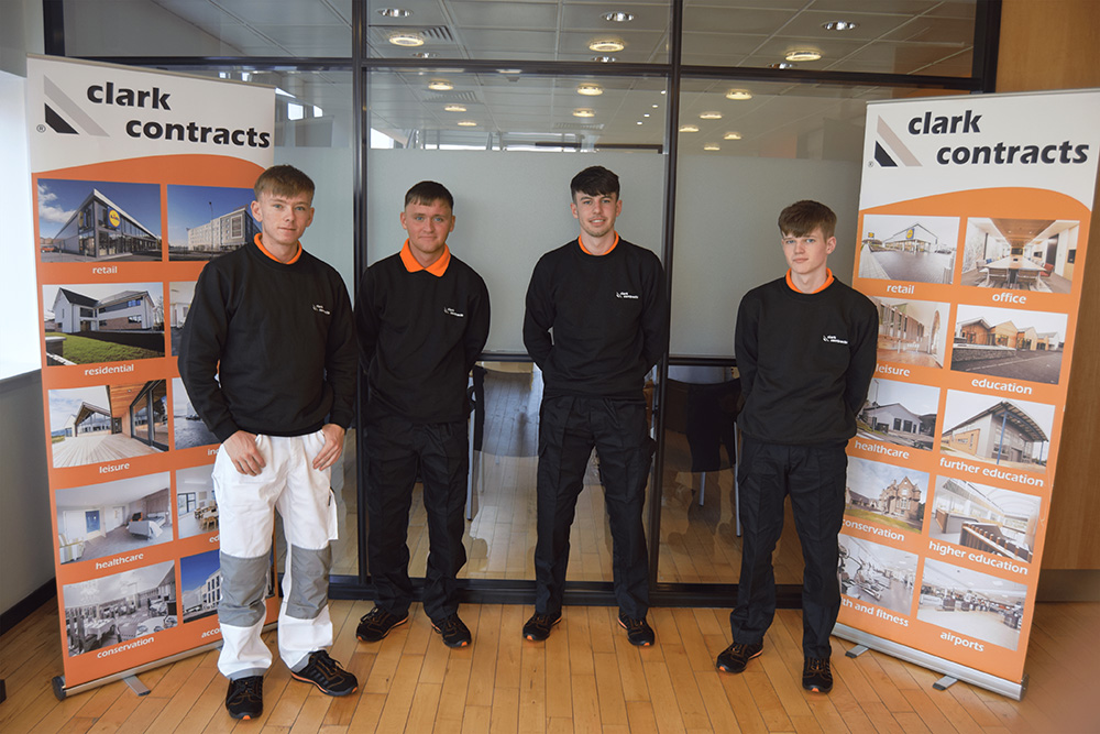 Six new apprentices begin careers at Clark Contracts