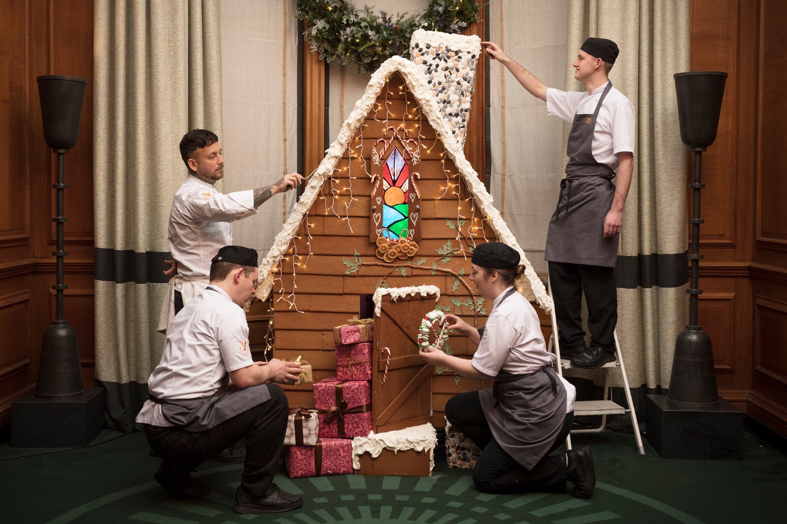 And finally... Two metre high edible gingerbread house unveiled at Gleneagles