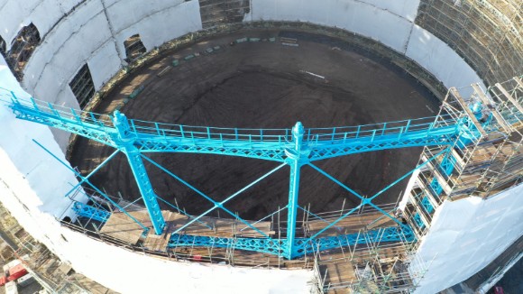 Granton gasholder taking shape for future public park