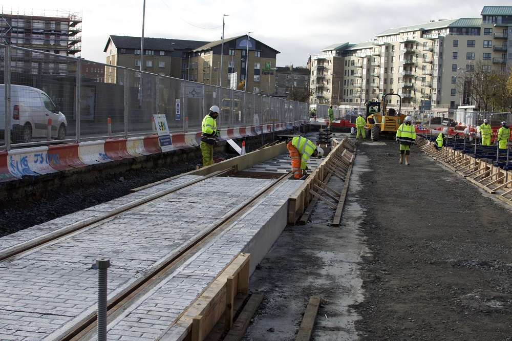 First tracks are laid for tram extension project