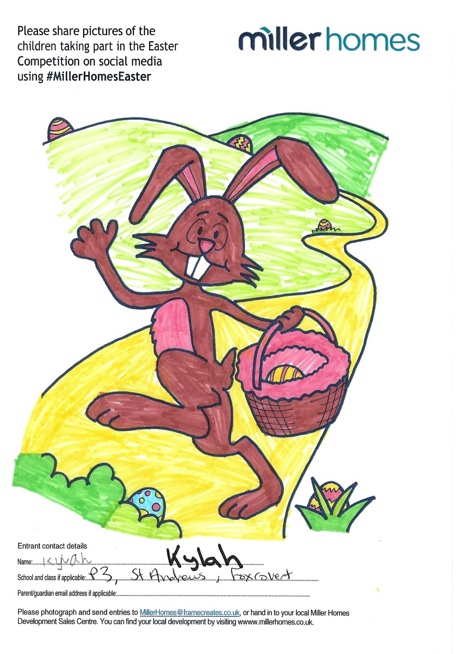 Miller Homes announces winners of Easter colouring competition