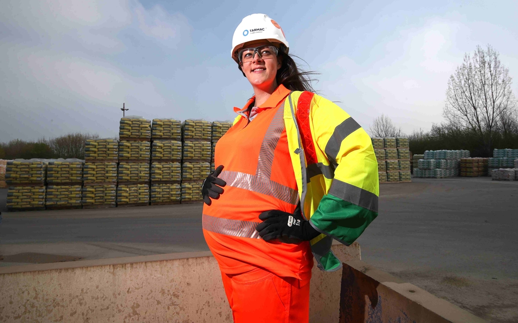 And finally... Tarmac supports mums to be with high-visibility maternity PPE