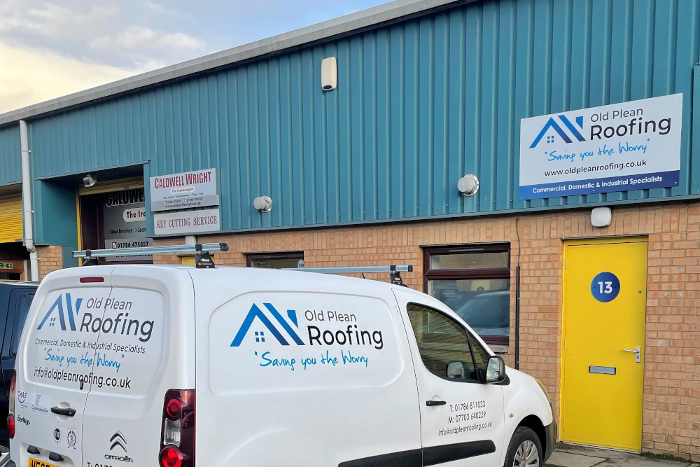 Stirling-based Old Plean Roofing celebrates milestone achievements after move
