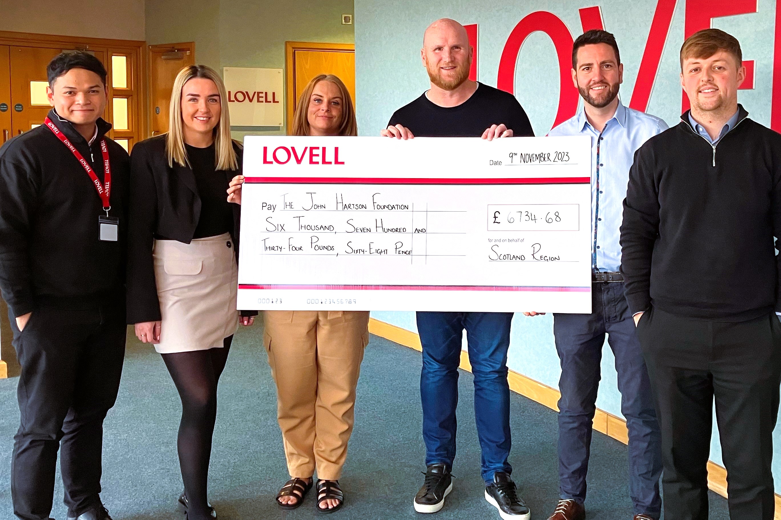 Lovell golf day raises £6,734.68 for John Hartson Foundation