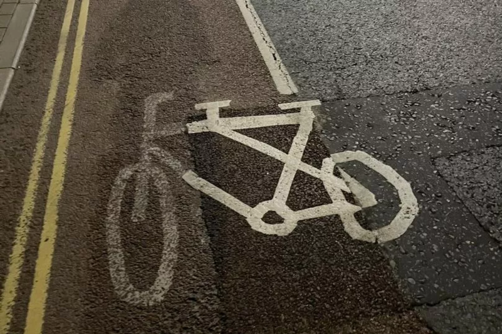 And finally... a cycle lane made for two